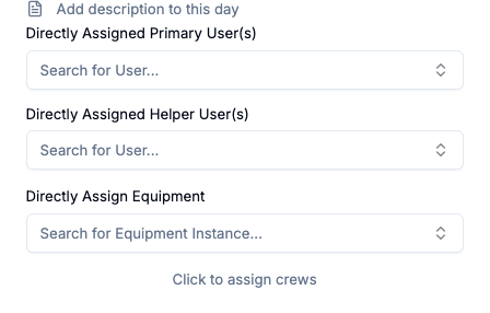 Direct Assignment scheduling view